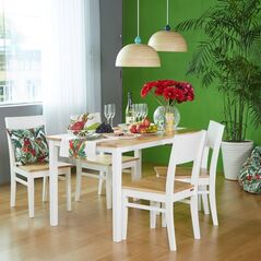 Bộ bàn ăn mặt gỗ 4-6-8 ghế Gumi phối màu