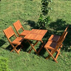 Bộ bàn xếp mini 2-4 ghế Timor gỗ keo