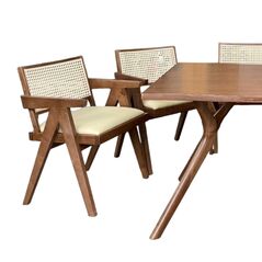 Bộ bàn ăn 4-6-8 ghế Piere gỗ Ash