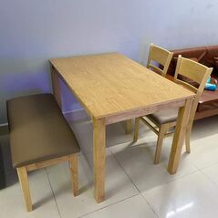 Bộ bàn ăn ghế băng 4 chỗ Ulsan