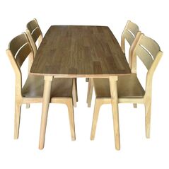 Bộ bàn ăn 4-6-8 ghế Vega mặt gỗ