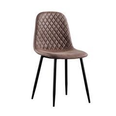 Ghế bọc vải giả da may chần Pul chân thép