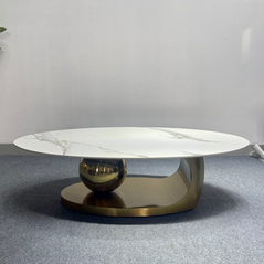 Bàn trà inox Conti mặt đá ceramic