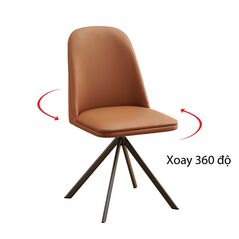 Ghế bọc nệm yên xoay Grexi chân thép