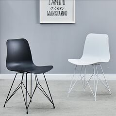 Ghế tựa lưng nhựa Brex chân thép