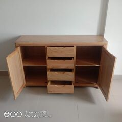 Tủ trữ đồ 3 cánh Romsey gỗ sồi