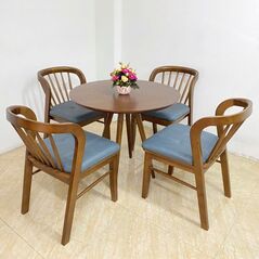 Bộ bàn ăn tròn 2-4 ghế Candy