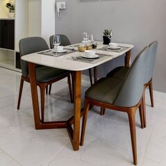 Bộ bàn ăn Concord 4-6-8 ghế Grace không tay