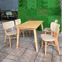 Bộ bàn ăn 4-6 ghế Kazuno mặt nệm