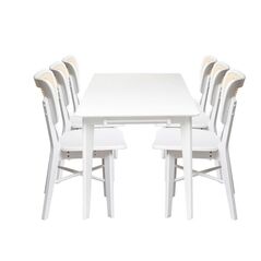 Bộ bàn ăn 4-6 ghế Kazuno mặt gỗ