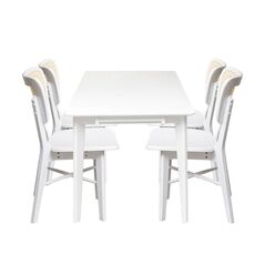 Bộ bàn ăn 4-6 ghế Kazuno mặt gỗ