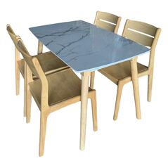 Bộ bàn ăn mặt vân đá 4-6 ghế Vega