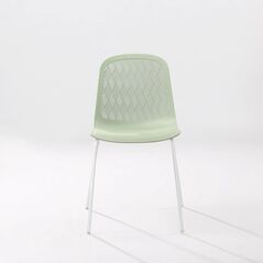 Ghế tựa Rombi lưng nhựa chân thép