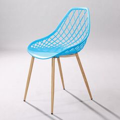 Ghế nhựa Fusia chân thép giả gỗ