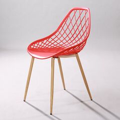 Ghế nhựa Fusia chân thép giả gỗ
