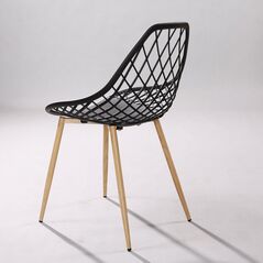 Ghế nhựa Fusia chân thép giả gỗ