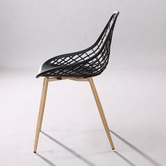 Ghế nhựa Fusia chân thép giả gỗ