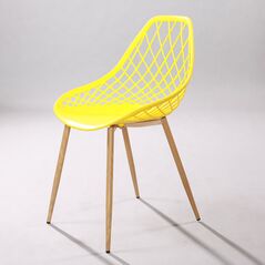 Ghế nhựa Fusia chân thép giả gỗ