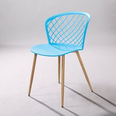 Ghế nhựa Denro chân thép giả gỗ