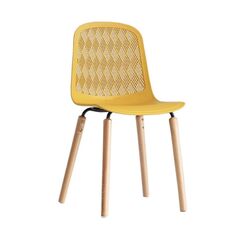 Ghế tựa Rombi lưng nhựa chân gỗ tròn