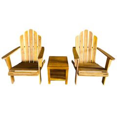 Bộ bàn ghế quạt Adirondack gỗ keo