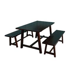Bộ bàn ghế băng 1m4 Anker gỗ cao su
