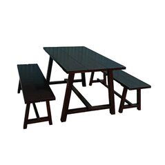 Bộ bàn ghế băng 1m4 Anker gỗ cao su
