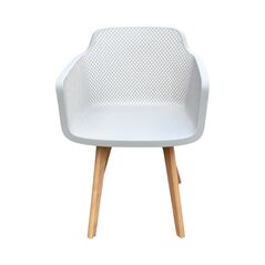 Ghế tựa Narnia lưng nhựa chân gỗ