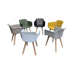 Ghế tựa Narnia lưng nhựa chân gỗ
