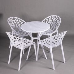 Bộ bàn tròn 2-4 ghế Plant 01 nhựa PP
