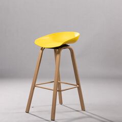 Ghế bar Mallis lưng nhựa chân thép