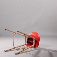 Ghế bar Mallis lưng nhựa chân thép