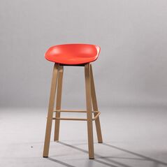 Ghế bar Mallis lưng nhựa chân thép