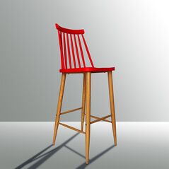 Ghế bar Impat lưng nhựa chân thép