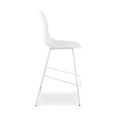 Ghế bar Eames lưng nhựa chân thép