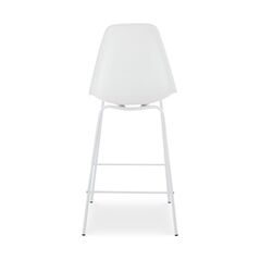 Ghế bar Eames lưng nhựa chân thép