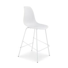 Ghế bar Eames lưng nhựa chân thép