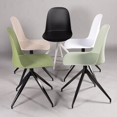 Ghế xoay Gai 07 lưng nhựa chân nhôm