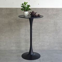 Bàn bar chân thép Tulip mặt gỗ