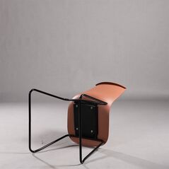 Ghế tựa Amelie 02 lưng nhựa chân thép