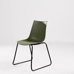 Ghế tựa Amelie 02 lưng nhựa chân thép