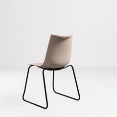 Ghế tựa Amelie 02 lưng nhựa chân thép