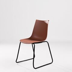 Ghế tựa Amelie 02 lưng nhựa chân thép