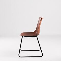 Ghế tựa Amelie 02 lưng nhựa chân thép