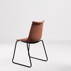 Ghế tựa Amelie 02 lưng nhựa chân thép