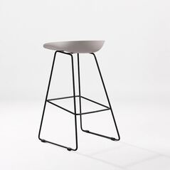 Ghế bar Ski lưng nhựa chân thép