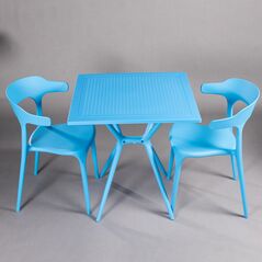 Bộ bàn vuông 2-4 ghế Iris 01 nhựa PPBộ bàn vuông 2-4 ghế Iris 01 nhựa PP