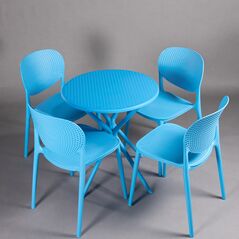 Bộ bàn tròn 2-4 ghế Bryne 01 nhựa PP