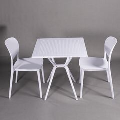 Bộ bàn vuông 2-4 ghế Bryne 01 nhựa PP