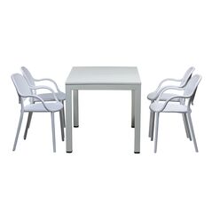 Bộ bàn dài 4-6 ghế có tay Venus nhựa PP đúc